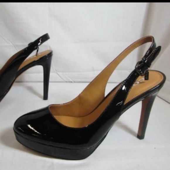 Pumps Authenticated Coach Abie Patent Black Size 7M - Picture 3 of 7